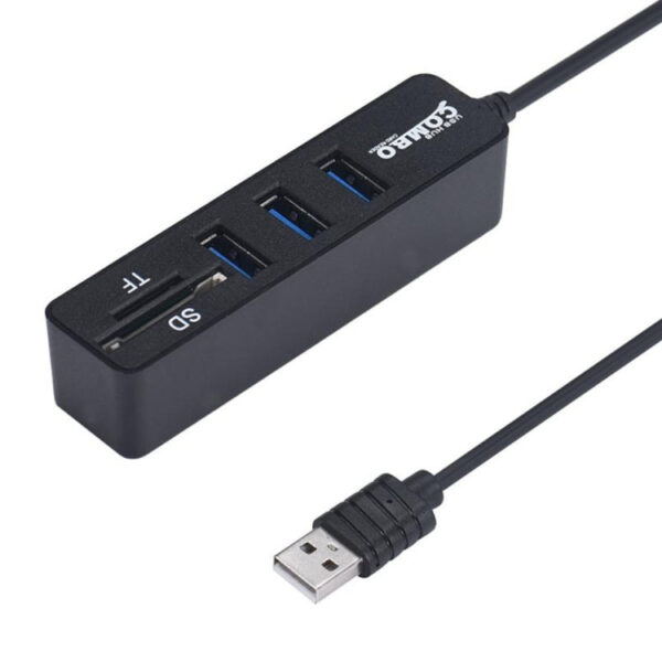 2 in 1 USB 2.0 480Mbps 3 Port USB + Micro SD/T-FLASH SD/SDHC/SDXC Kartenleser – Bild 3