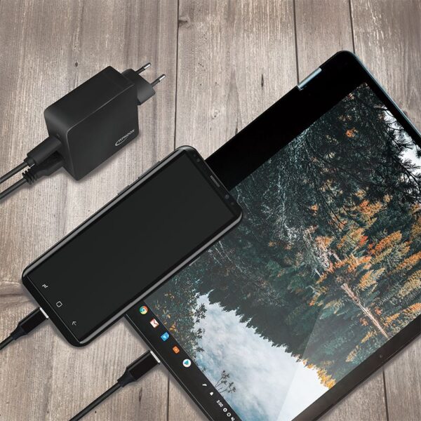Netzteil Adapter, 1x USB-C PD Port & 1x USB-A QC Port, 18W – Bild 2