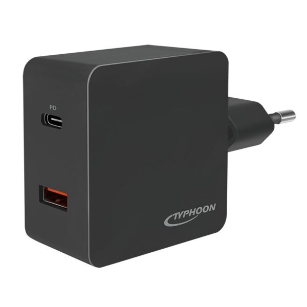 Netzteil Adapter, 1x USB-C PD Port & 1x USB-A QC Port, 18W
