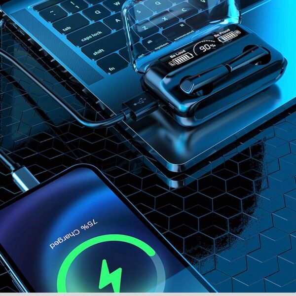 Bluetooth 5.1 Kopfhörer mit Led Anzeige und Powerbank – Bild 3
