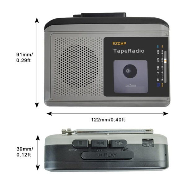 Walkman mit Radio & Lautsprecher, Betrieb mit Batterien/USB – Bild 7