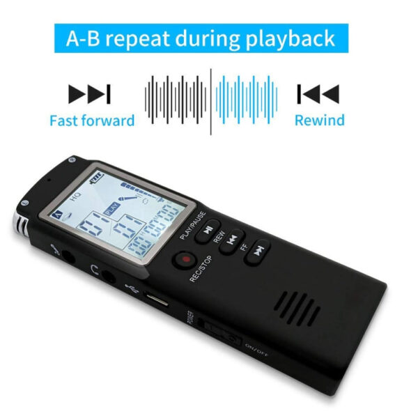 Digitaler Sprachrekorder, 16GB, Unterstützt MP3 / WAV 162g – Bild 6