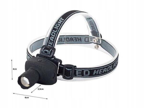 Stirnlampe mit 3 Watt LED Zoom – Bild 2