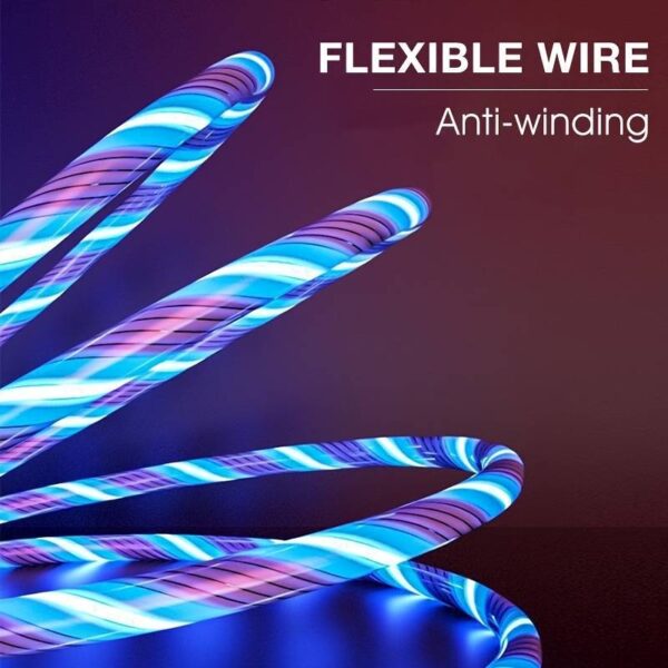 4A 12W Flow Leuchtendes USB-Kabel Für iPhone 14 13 12 11 Pro etc..