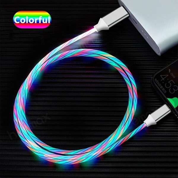 4A 12W Flow Leuchtendes USB-Kabel Für iPhone 14 13 12 11 Pro etc.. – Bild 2