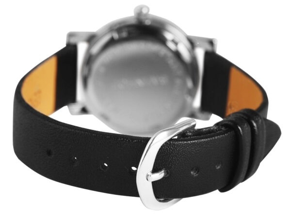 Bahnhof Damenuhr mit Echtlederarmband – Bild 3