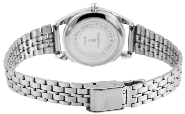 Clasixx Damenarmbanduhr mit Metallband, silberfarben – Bild 3