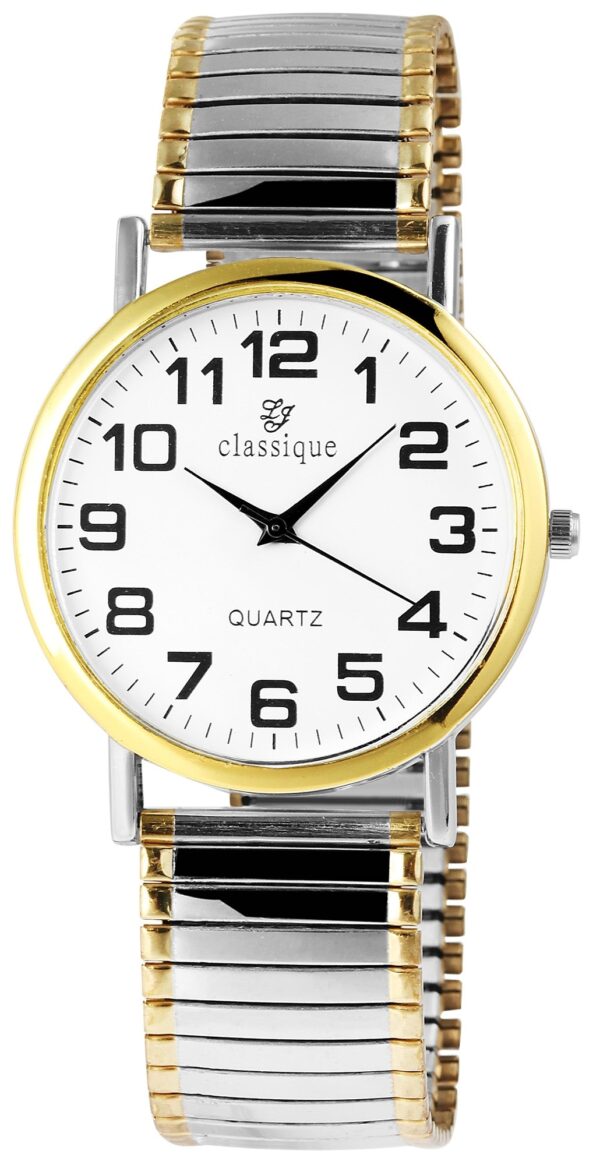 Classique Herrenuhr mit Zugarmband, Edelstahl – Bild 5