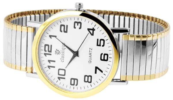 Classique Herrenuhr mit Zugarmband, Edelstahl – Bild 6