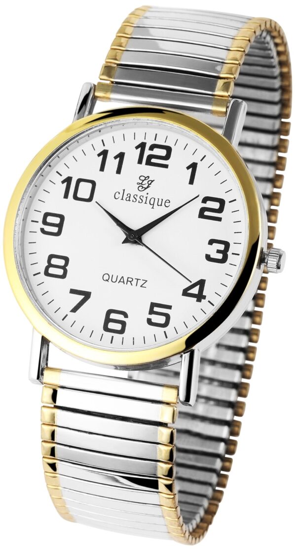Classique Herrenuhr mit Zugarmband, Edelstahl – Bild 8