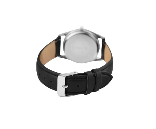 Classique Herrenuhr mit Lederimitationsarmband – Bild 2