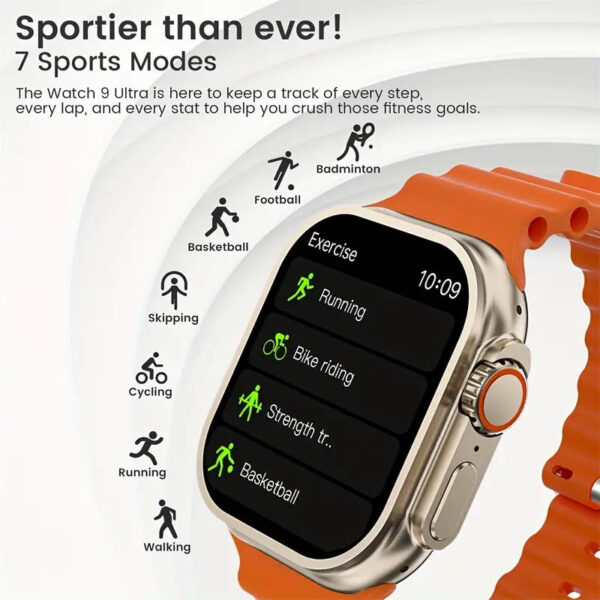 Watch 9 Ultra Smartwatch mit Wireless Charge Funktion – Bild 5